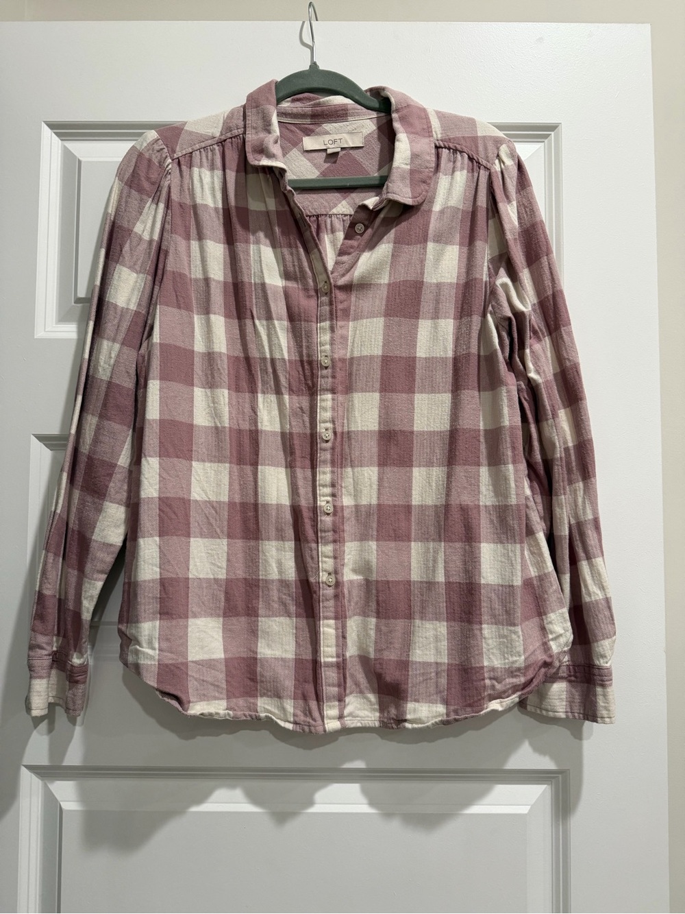 LOFT Plaid Button-Front Women’s Shirt